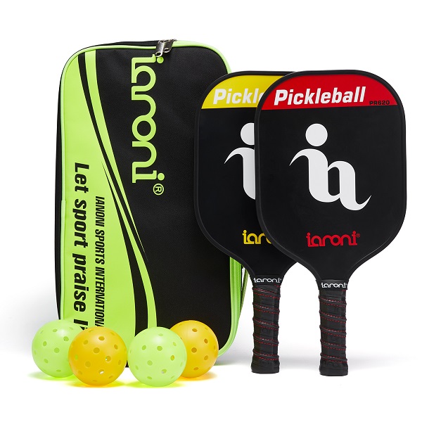 Pickleball Set 2 Schläger 4 Bälle Pickleball-Paddel Aus Kohlefaser
