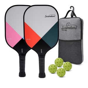 Caston Factory Carbon Fiber Pickleball Paddle Set susimdomPR100 Polypropylene Honeycomb