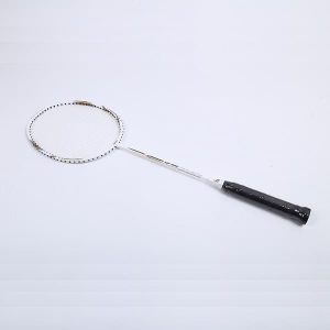 Caston Sports OEM ODM CS 100 White Badminton Racket Composite Carbon Fiber