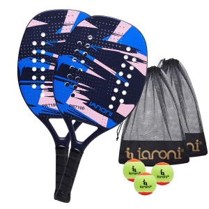 Caston Sports OEM ODM PR7100 Beach Tennis Racket Set Graphite Composite Surface High Density Pro EVA Core