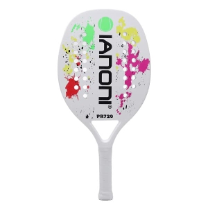 Caston Sports OEM ODM PR720 White Beach Tennis Racket Full Carbon Fiber EVA Core