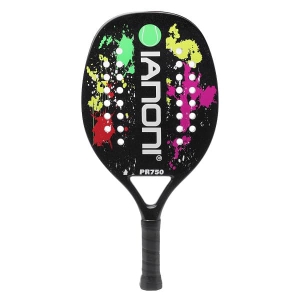 Caston Sports OEM ODM PR750 Black Beach Tennis Racket Full Carbon Fiber EVA Core